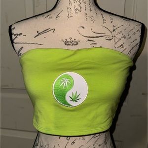 Green 420 friendly Tube top
